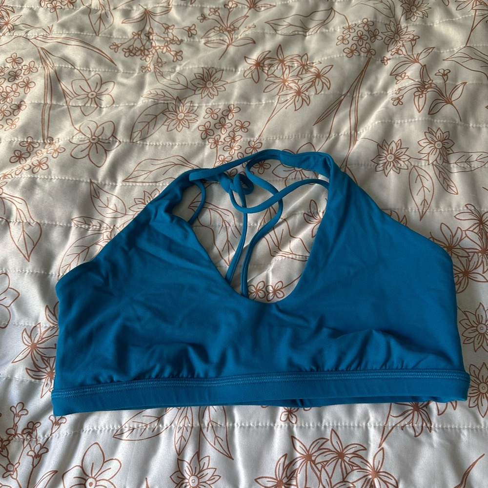 lululemon athletica Hawaiian Blue Strappy scoop-neck Sports Bra